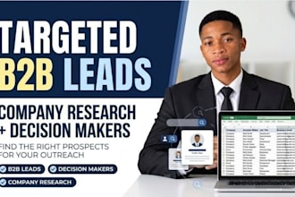 build targeted b2b lead lists with company research and decision makers