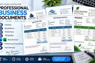 create professional business documents, invoices and quotes