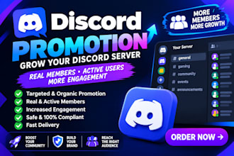 promote your discord server to my huge audiece