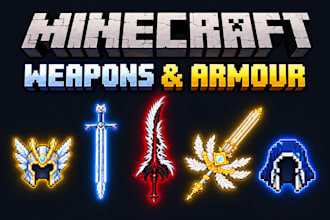 create custom minecraft bedrock weapons and armor