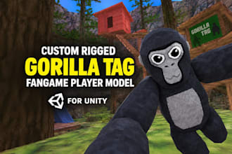 make a custom rigged gorilla tag fangame player model for unity