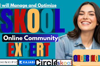 create skool community setup, thriving learn community, skool membership
