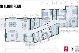 design 2d floor plans, house plans, architectural drawings and layouts