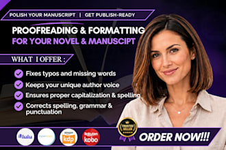 proofread and format your book novel manuscirpt and book