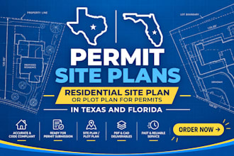 residential site plan  for permits in texas and florida