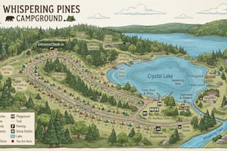 design custom rv parks maps, campground maps and resort site plan