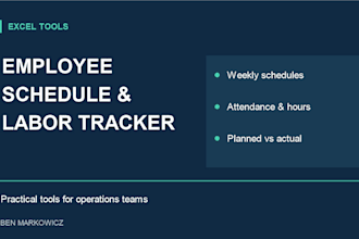 build an excel employee schedule attendance and labor tracker