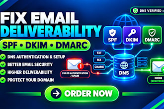 fix spf dkim dmarc records for email deliverability and domain dns setup