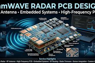 design mmwave radar pcb, rf antenna and embedded systems