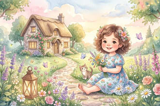whimsical watercolor childrens picture book illustrations