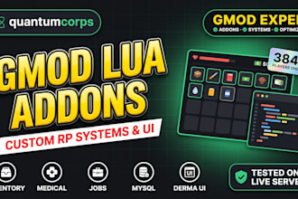 develop a custom garrys mod addon or system in lua