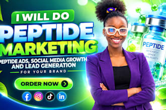 do peptide marketing, peptide ads and social media growth for peptide brands