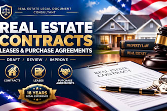 draft and review real estate contracts leases and purchase agreements