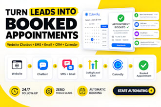 setup wix website gohighlevel chatbot SMS email calendly booking automation
