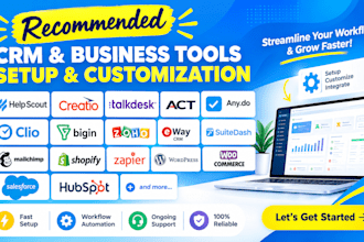 set up help scout creatio talkdesk act anydo clio bigin zoho eway CRM suitedash