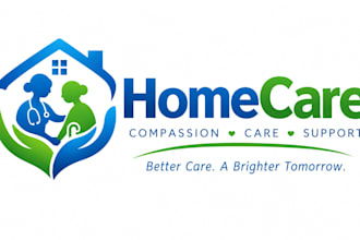 design a modern home care, healthcare and medical logo