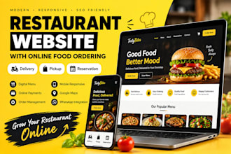 build a restaurant website with online food ordering and delivery