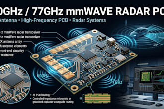 design 60ghz 77ghz mmwave radar pcb, antenna and rf systems