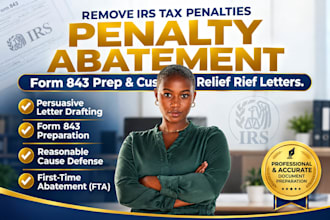 draft a professional irs penalty abatement letter and form 843 petition