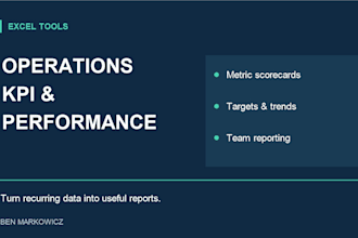 build an excel operations KPI and performance tracker