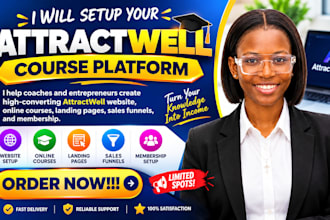 design attractwell website, and sales funnel