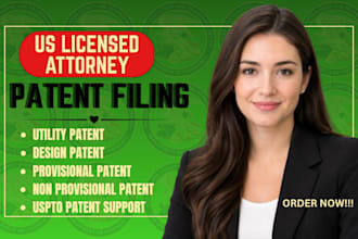 be your patent attorney for utility and design patent filing