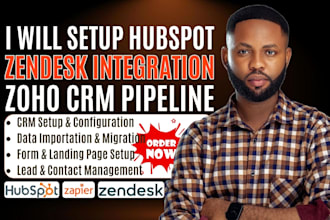 setup hubspot crm, zoho crm, gohighlevel pipedrive, zapier integration, pipeline