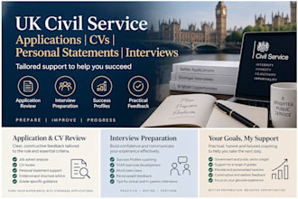 review your UK civil service application, CV and personal statement
