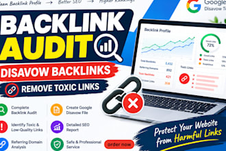 audit toxic backlinks and create a google disavow file