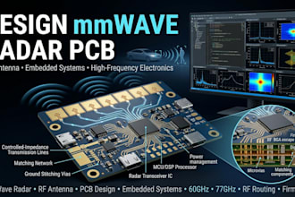 design mmwave radar pcb, rf antenna and embedded systems