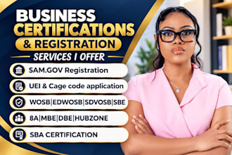 prepare and submit edwosb, wosb,mbe,8a,vosb, dbe,wbe,mwbe,sba,sdvosb certificate