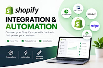 integrate shopify with quickbooks netsuite klaviyo stripe shipstation automation