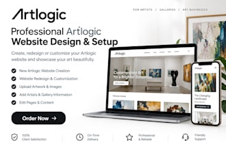 build a professional artlogic website for your art gallery