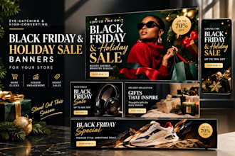 design black friday and holiday sale banners for your store