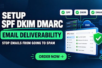 setup spf, dkim and dmarc for better email deliverability