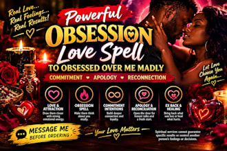 cast potent obsession love spell to obsessed over me madly, commitment apology