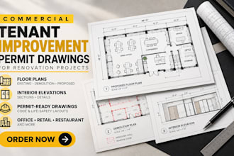 draft commercial tenant improvement permit drawings for renovation projects