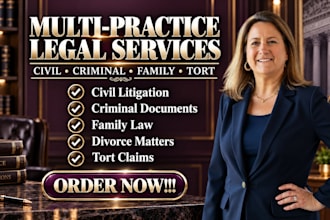 be your expert lawyer for civil, criminal, family, divorce and tort law disputes