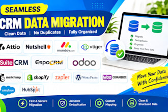 migrate data list deduplication attio nutshell monday vtiger suite espo odoo CRM
