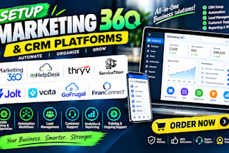 setup marketing 360 mhelpdesk thryv servicetitan jolt vcita gofrugal franconnect