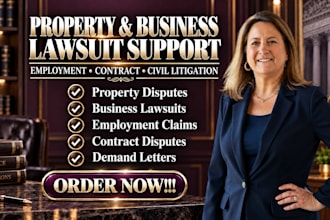 be your civil lawyer in property, business, employment and contract lawsuits