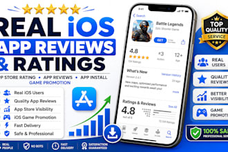 mobile app promotion, USA ios android app install, app rating review