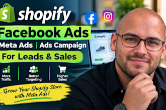 setup shopify facebook ads, fb meta ads, fb ads campaign for leads ans sales