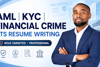 write an aml, kyc, and financial crime resume