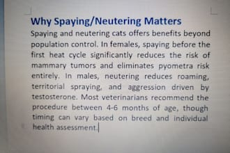 write veterinary and pet health content