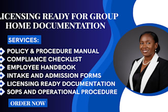 create group home licensing documents and policy procedure manual