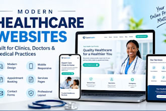 design healthcare website medical clinic doctor site dentist wordpress website