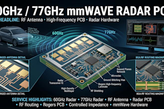 design 60ghz 77ghz mmwave radar pcb and rf antenna