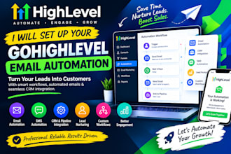gohighlevel crm set up ghl email automation, workflows and CRM campaigns