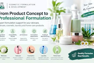 be your cosmetic chemist for product formulation